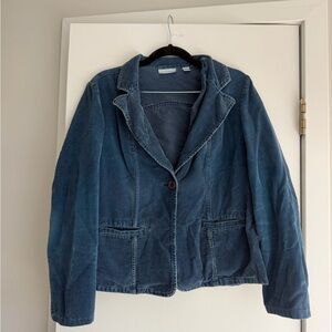 Halogen Blue Corduroy Blazer Jacket